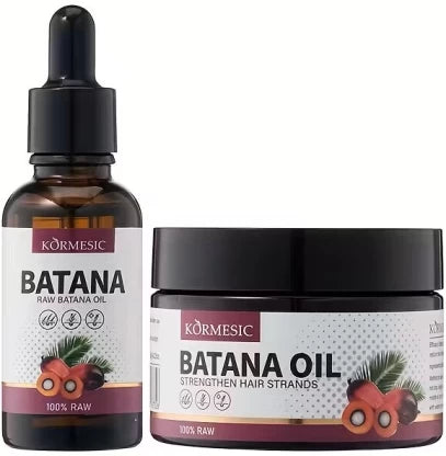 Kormesic 100% Raw Batana Oil 30ml + Deep Repair Hair Mask 120g - Complete Treatment Duo