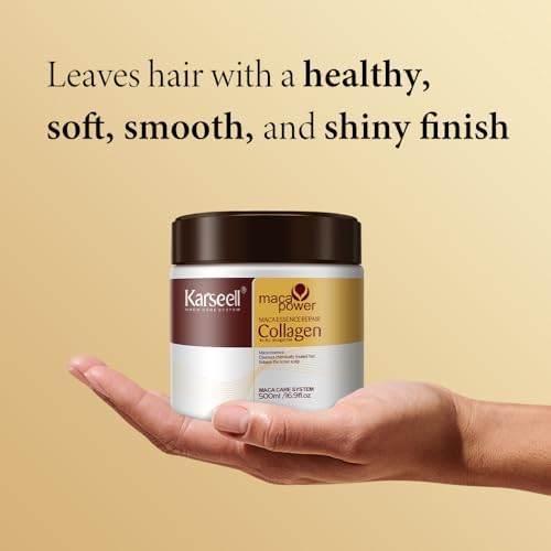 Karseell Collagen Hair Mask with Maca Power - Deep Repair Treatment for Dry Damaged Hair (500ml)