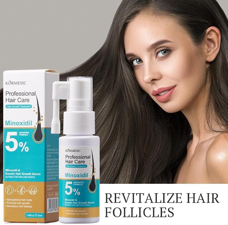 KORMESIC Professional Hair Growth Serum - 5% Minoxidil with Keratin (30ml)