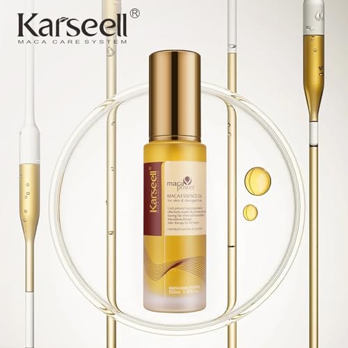 Karseell Moroccan Argan Oil - 100% Pure Cold Pressed Hair Serum for Dry Damaged Hair (50ml)