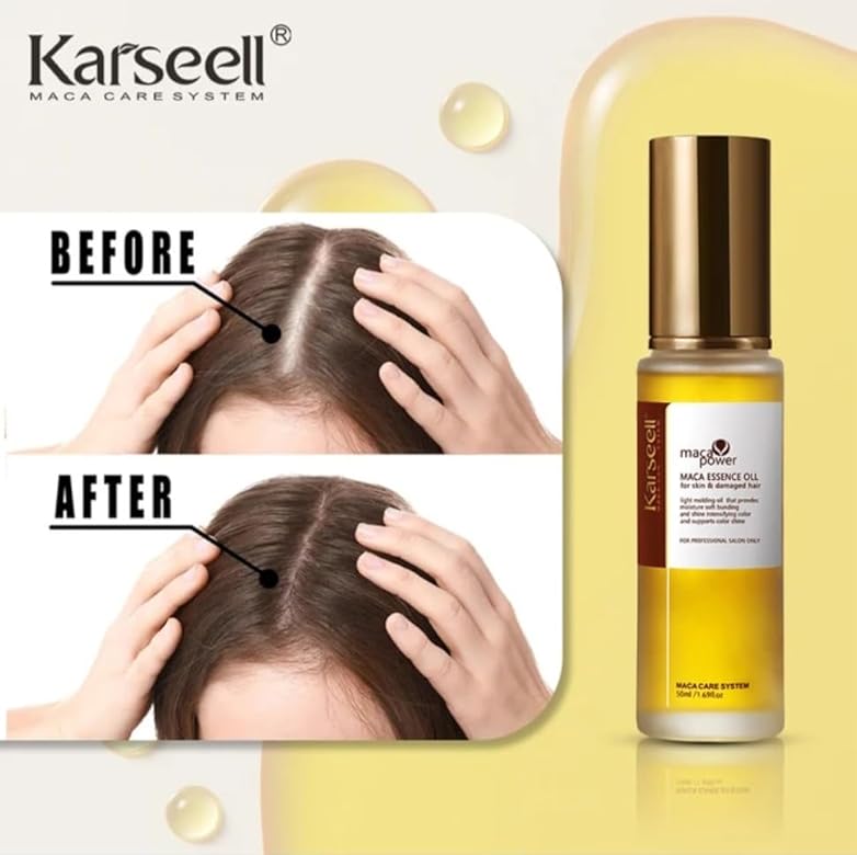 Karseell Complete Hair Repair Set - Shampoo, Conditioner, Maca Mask & Argan Oil (4-Piece Multipack)