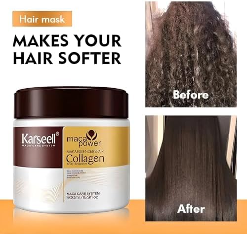 Karseell Complete Hair Repair Set - Shampoo, Conditioner, Maca Mask & Argan Oil (4-Piece Multipack)
