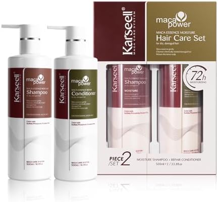 Karseell Collagen Shampoo & Conditioner Set - Deep Repair Treatment for Dry Damaged Hair (500ml Each)