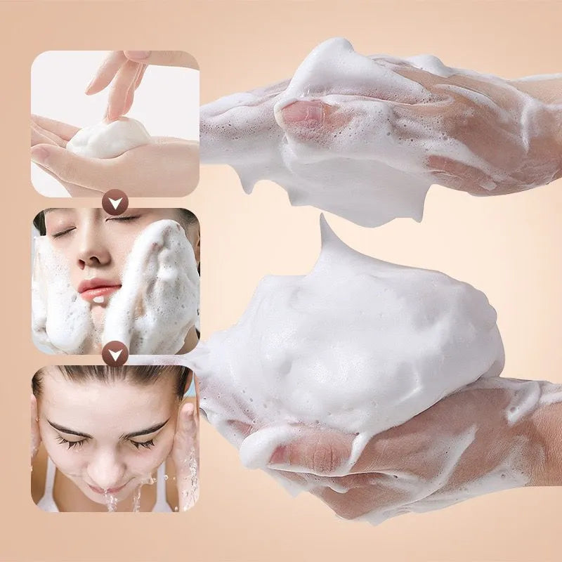 Sadoer Facial Cleanser Anti-wrinkle Foam Deep Cleaning & Moisturizing Oil Control Caffeine Face Wash 100g