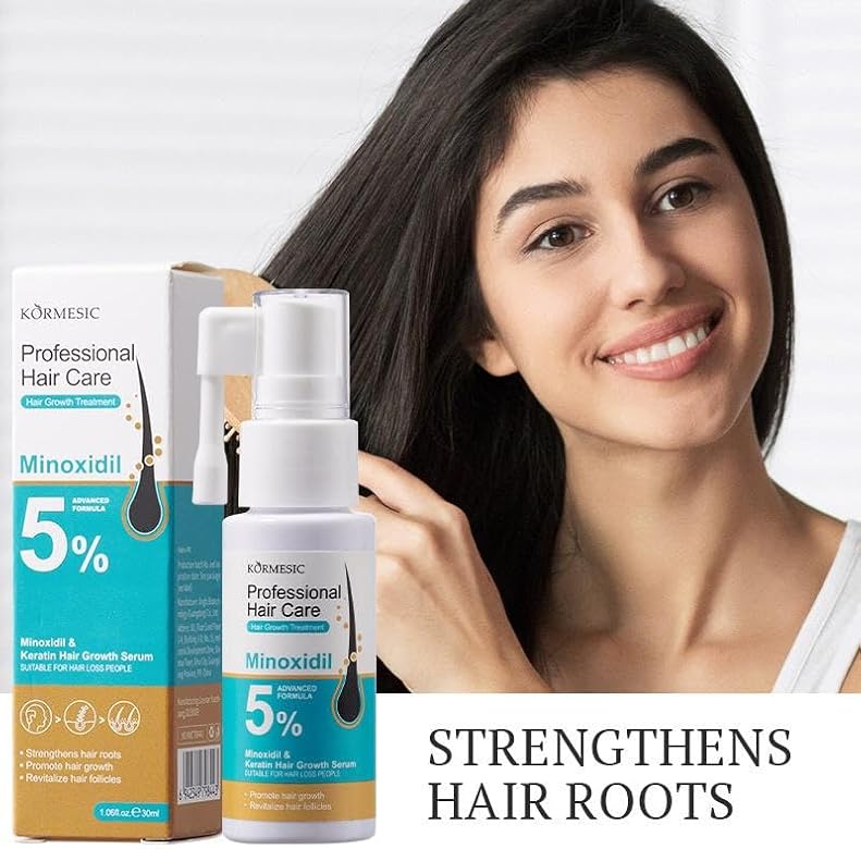 KORMESIC Professional Hair Growth Serum - 5% Minoxidil with Keratin (30ml)