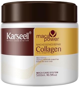 Karseell Collagen Hair Mask with Maca Power - Deep Repair Treatment for Dry Damaged Hair (500ml)