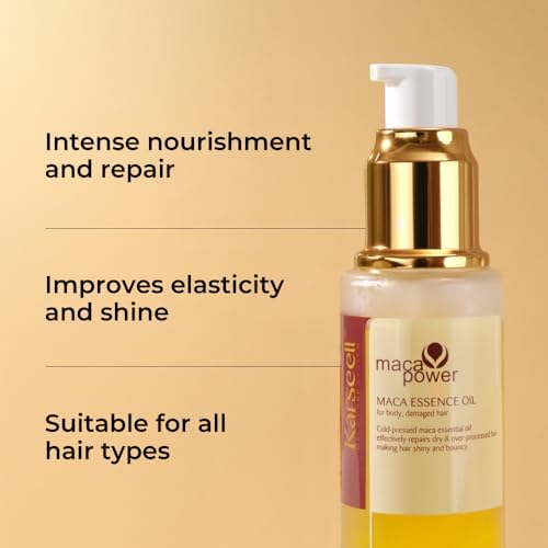 Karseell Collagen Maca Essence Repair Set - Hair Mask 500ml & Maca Oil 50ml for Dry Damaged Hair