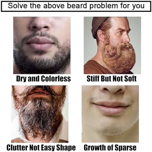 Beard Grooming Kit for Men - Complete 3-Piece Set with Shampoo, Growth Oil & Balm