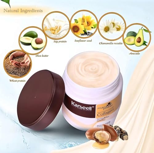 Karseell Complete Hair Repair Set - Shampoo, Conditioner, Maca Mask & Argan Oil (4-Piece Multipack)