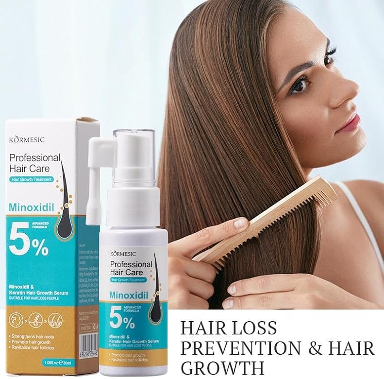 KORMESIC Professional Hair Growth Serum - 5% Minoxidil with Keratin (30ml)