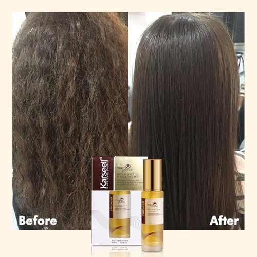 Karseell Moroccan Argan Oil - 100% Pure Cold Pressed Hair Serum for Dry Damaged Hair (50ml)